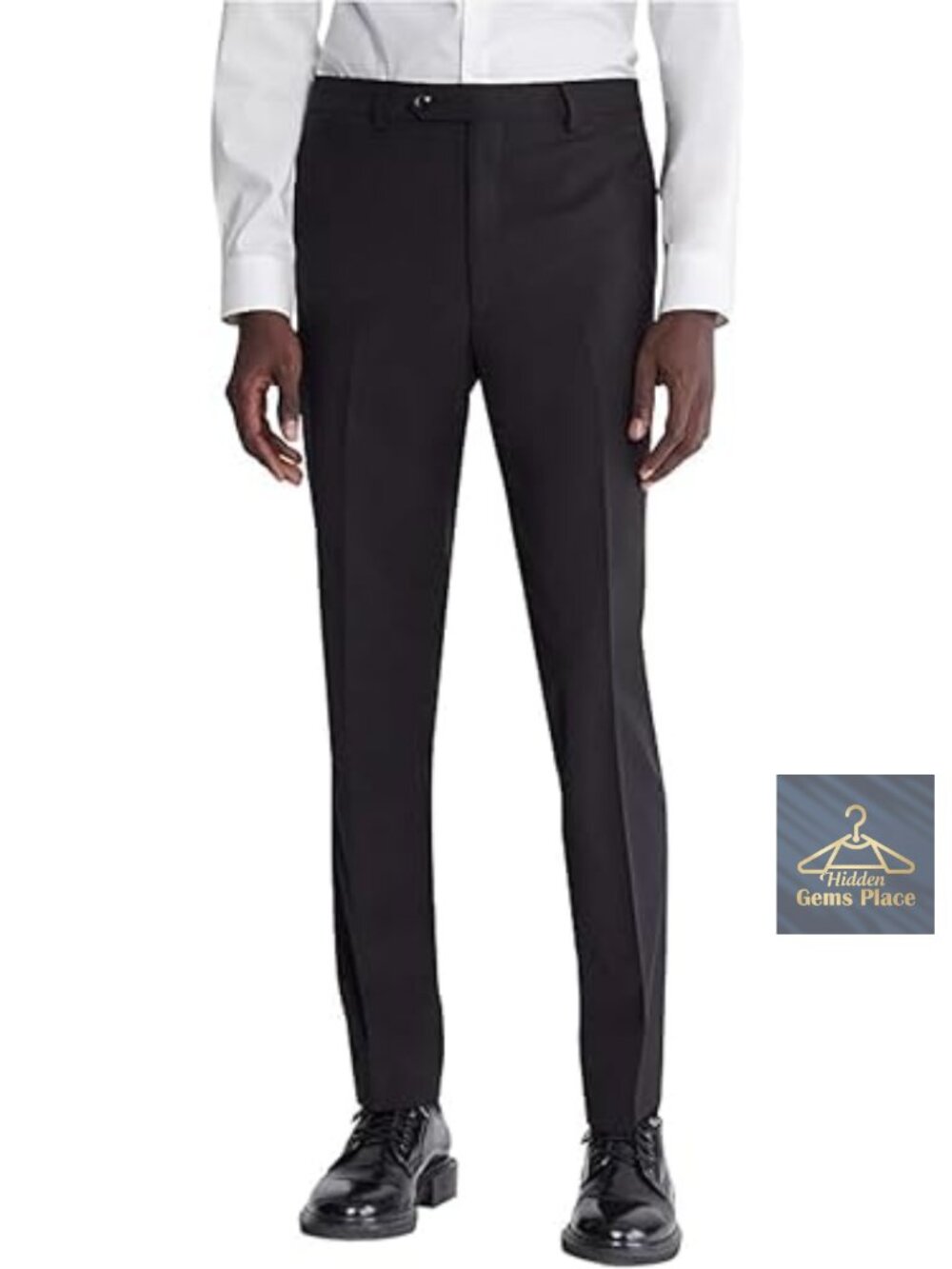Skinny Fit Stretch Dress Pants Ultra-Tapered Suit Pants Men